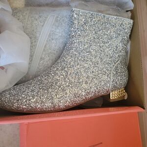 Silver glitter boots women's eleven point five